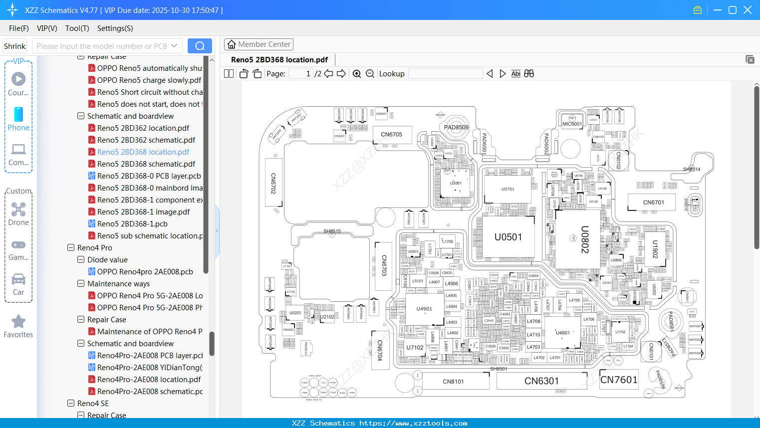 OPPO Reno5 2BD368 Location